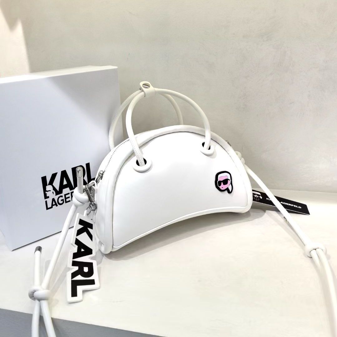 Karl Lagerfeld Iconic White Small Crossbody Sling Bag (With Box)