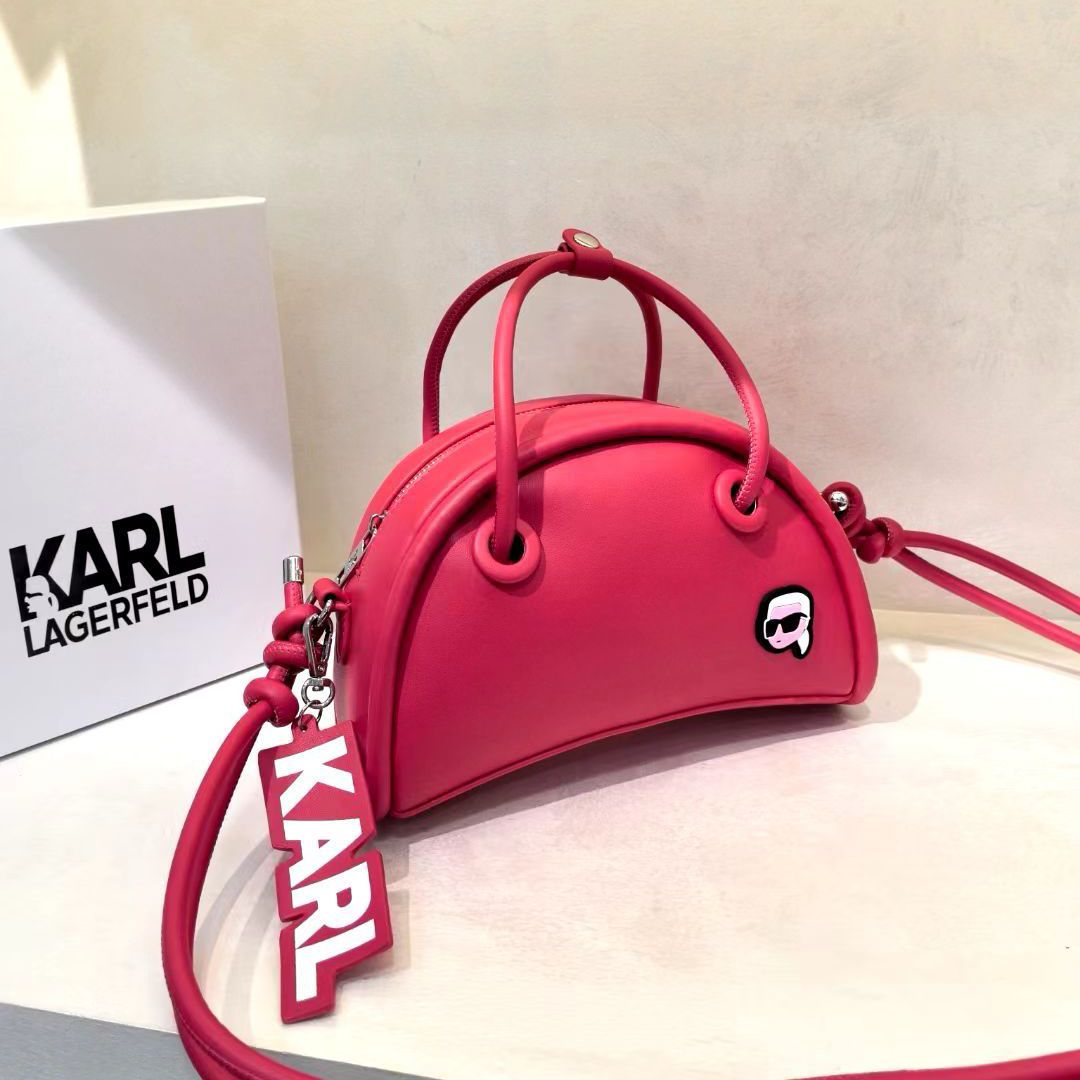 Karl Lagerfeld Iconic Pink Small Crossbody Sling Bag (With Box)
