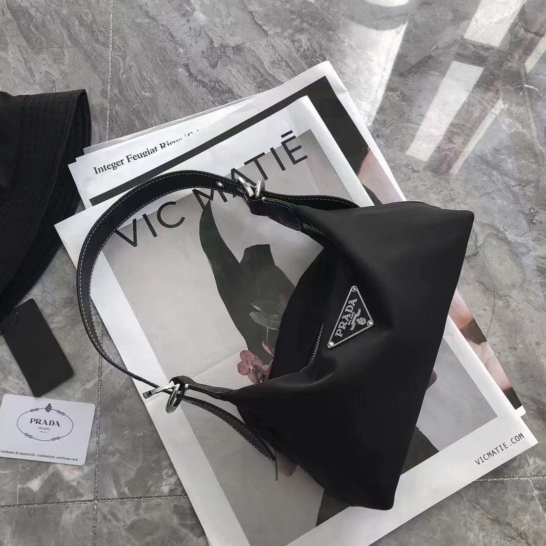 Prada Re Edition Nylon Black Sling Bag (With Box)