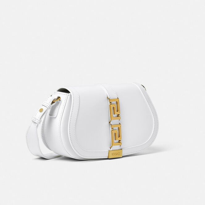 Versace Greca Goddess White Shoulder Bag (With Box)