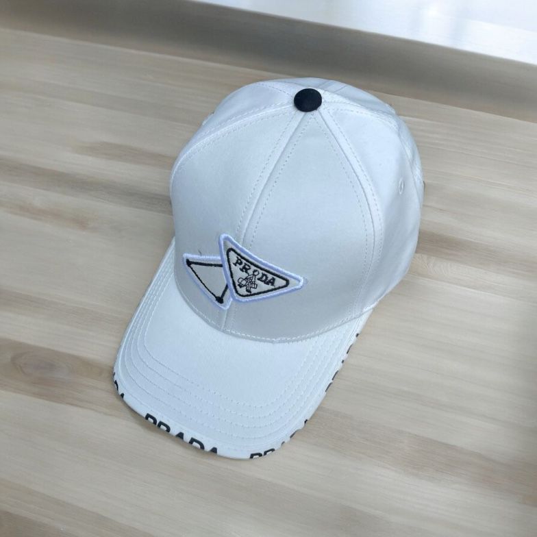 Prada White Baseball Cap