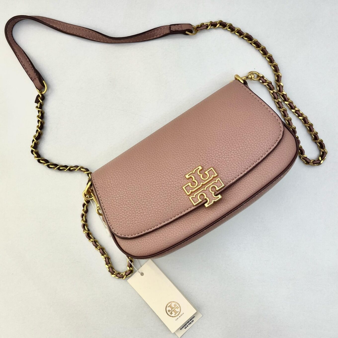 Tory Burch Britten Pink Sling Bag (With Box)