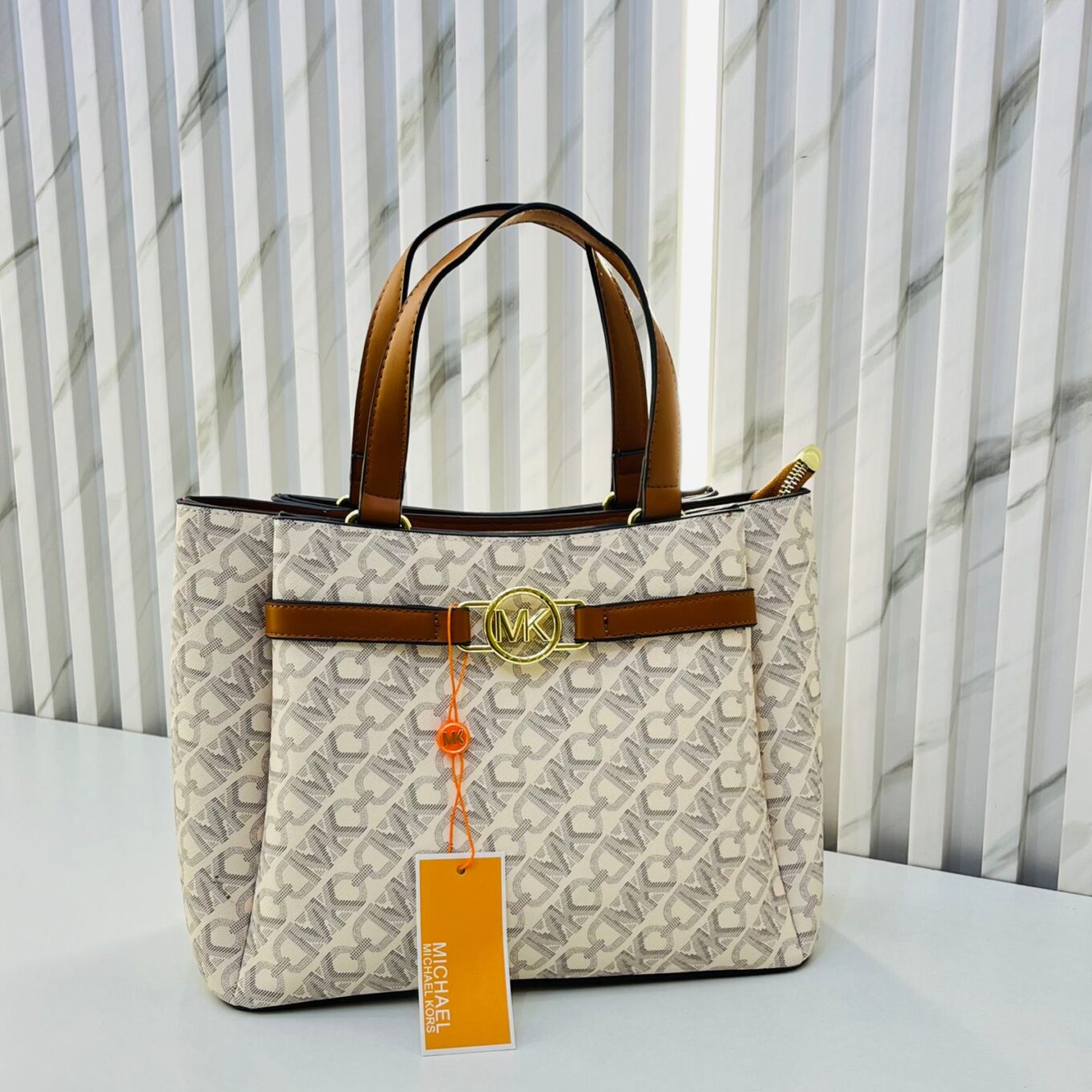 WhatsApp Image 2024-05-14 at 7.55.00 PM Michael Kors Angelina Beige Spring Handbag