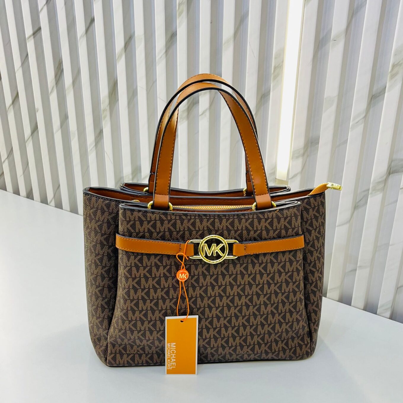 WhatsApp Image 2024-05-14 at 8.07.08 PM Michael Kors Angelina Coffee Brown Handbag