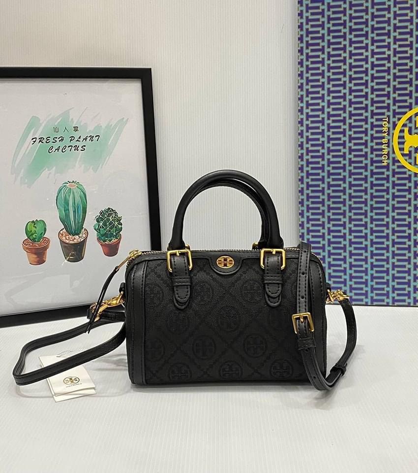 Tory Burch Black Mini Speedy Bag (With Box)