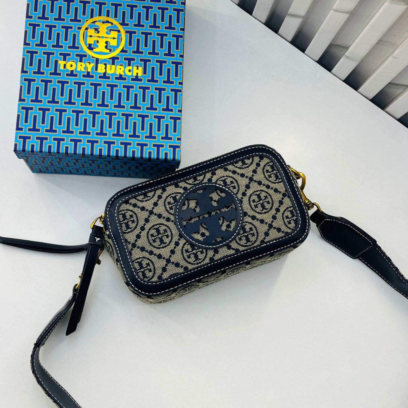 WhatsApp Image 2024-05-15 at 12.06.36 PM Tory Burch T Monogram Blue Camera Bag (With Box)