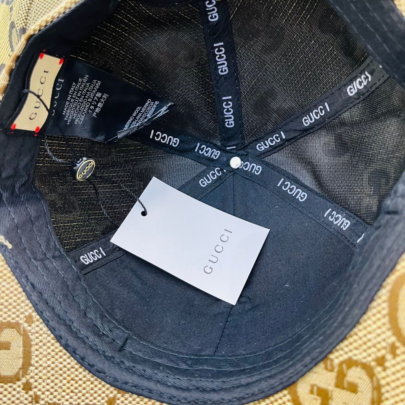 Gucci Apricot Monogram Baseball Cap