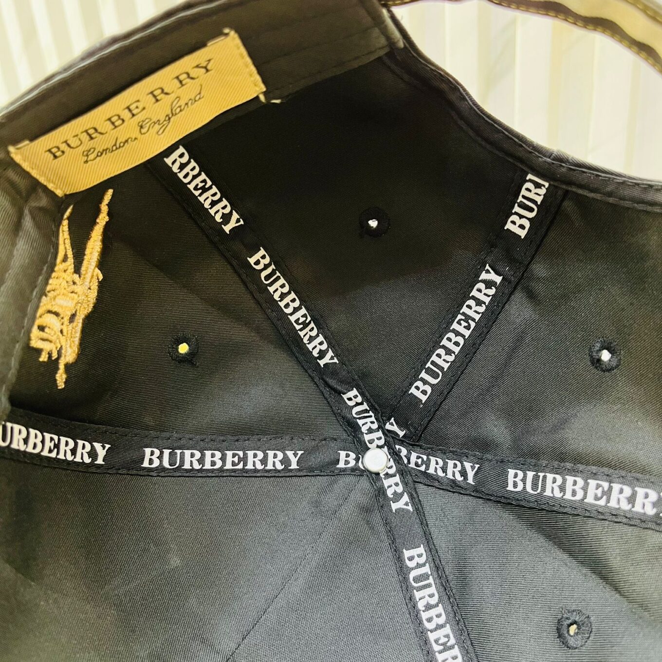 WhatsApp Image 2024-05-15 at 6.30.37 PM Burberry TB Black Baseball Cap