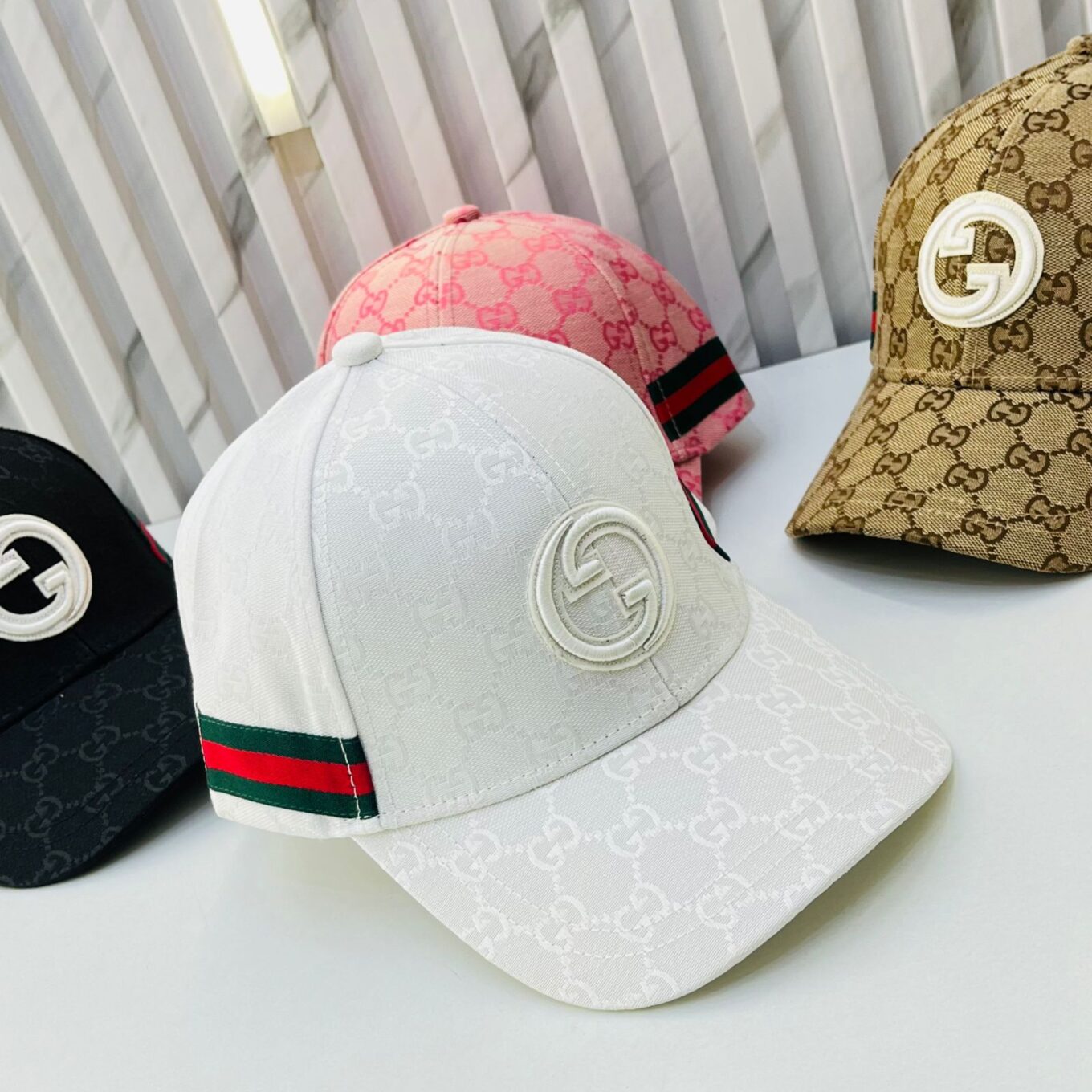 Gucci GG White Baseball Cap