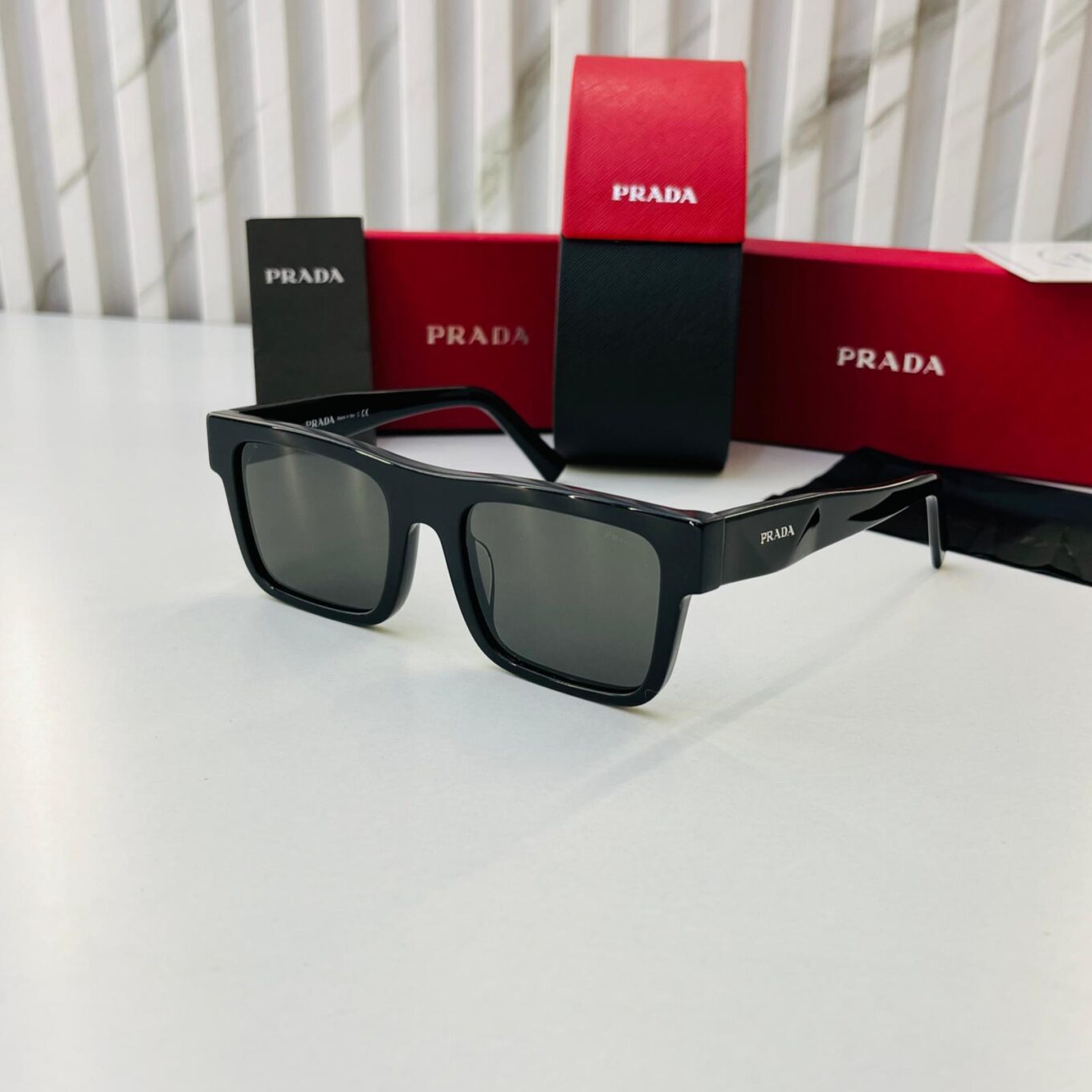 Prada Black Unisex Premium Sunglass