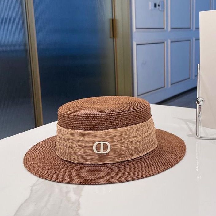 Christian Dior Dark Khaki Beach Hat