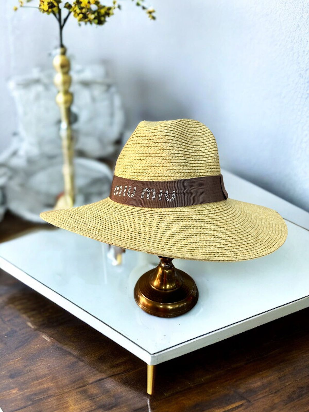 WhatsApp Image 2024-05-18 at 7.03.34 PM (1) Miu Miu Beige Brown Beach Hat