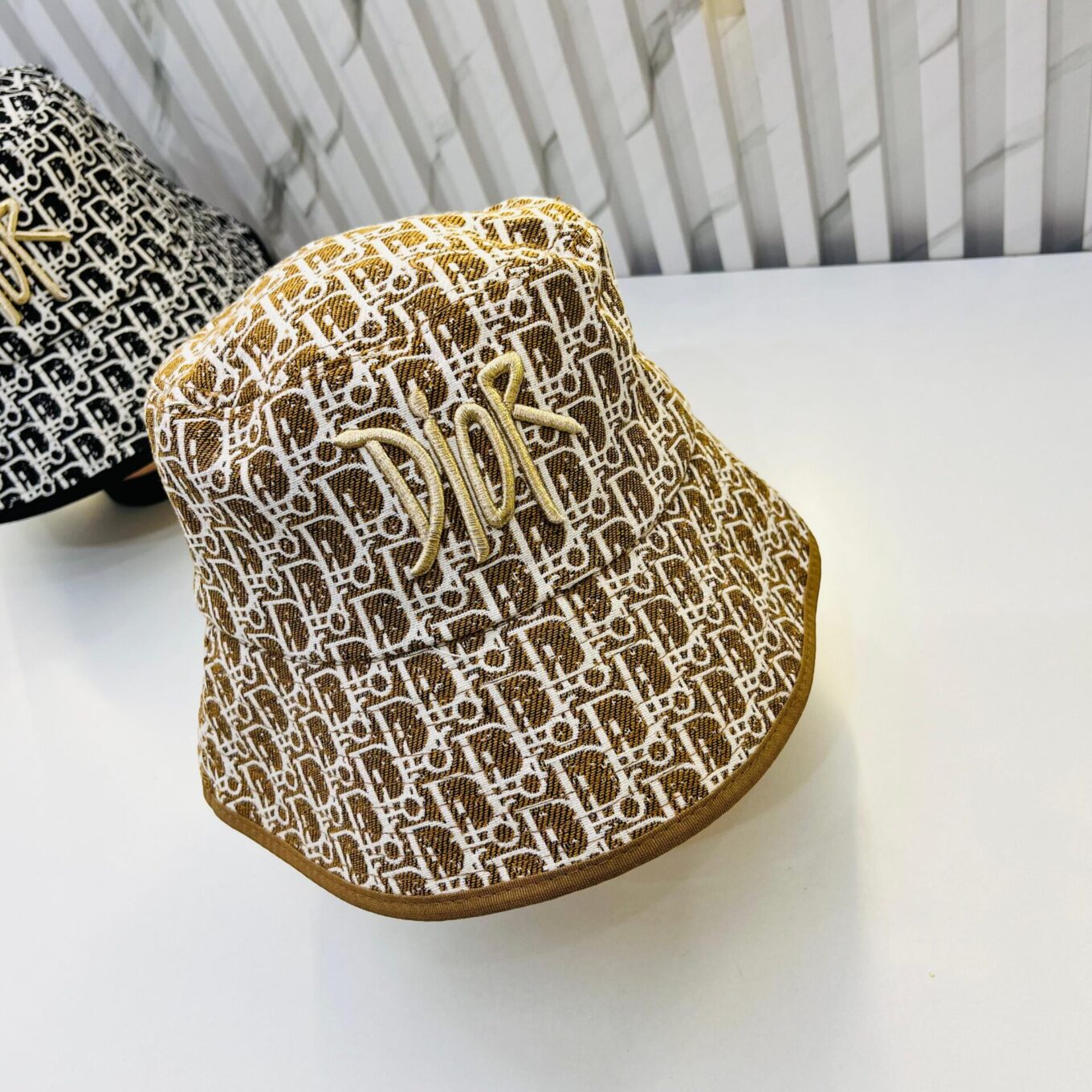 Christian Dior Brown Embroidery Hat