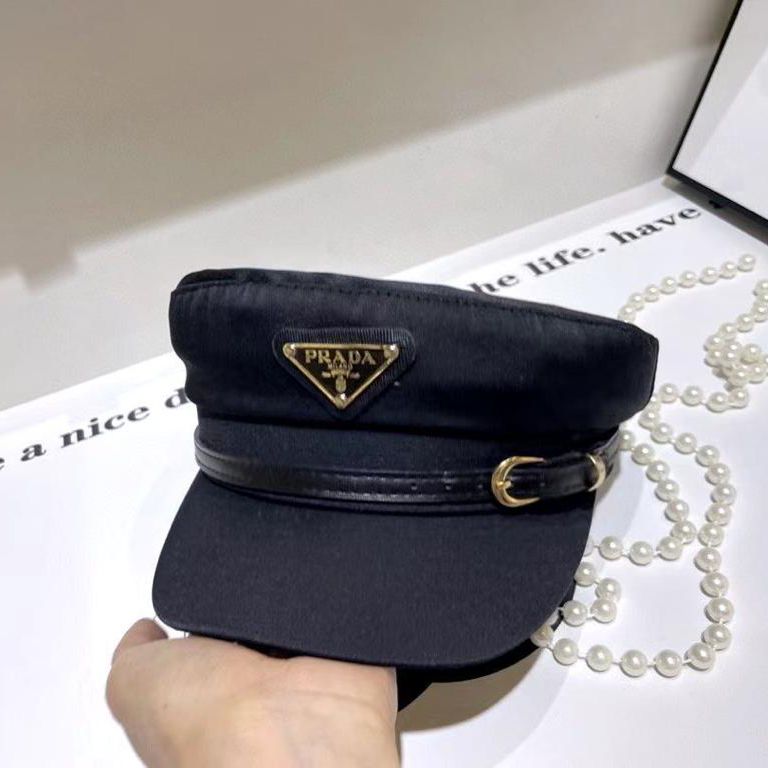WhatsApp Image 2024-05-18 at 8.45.43 PM Prada Black Logo Ladies Cap