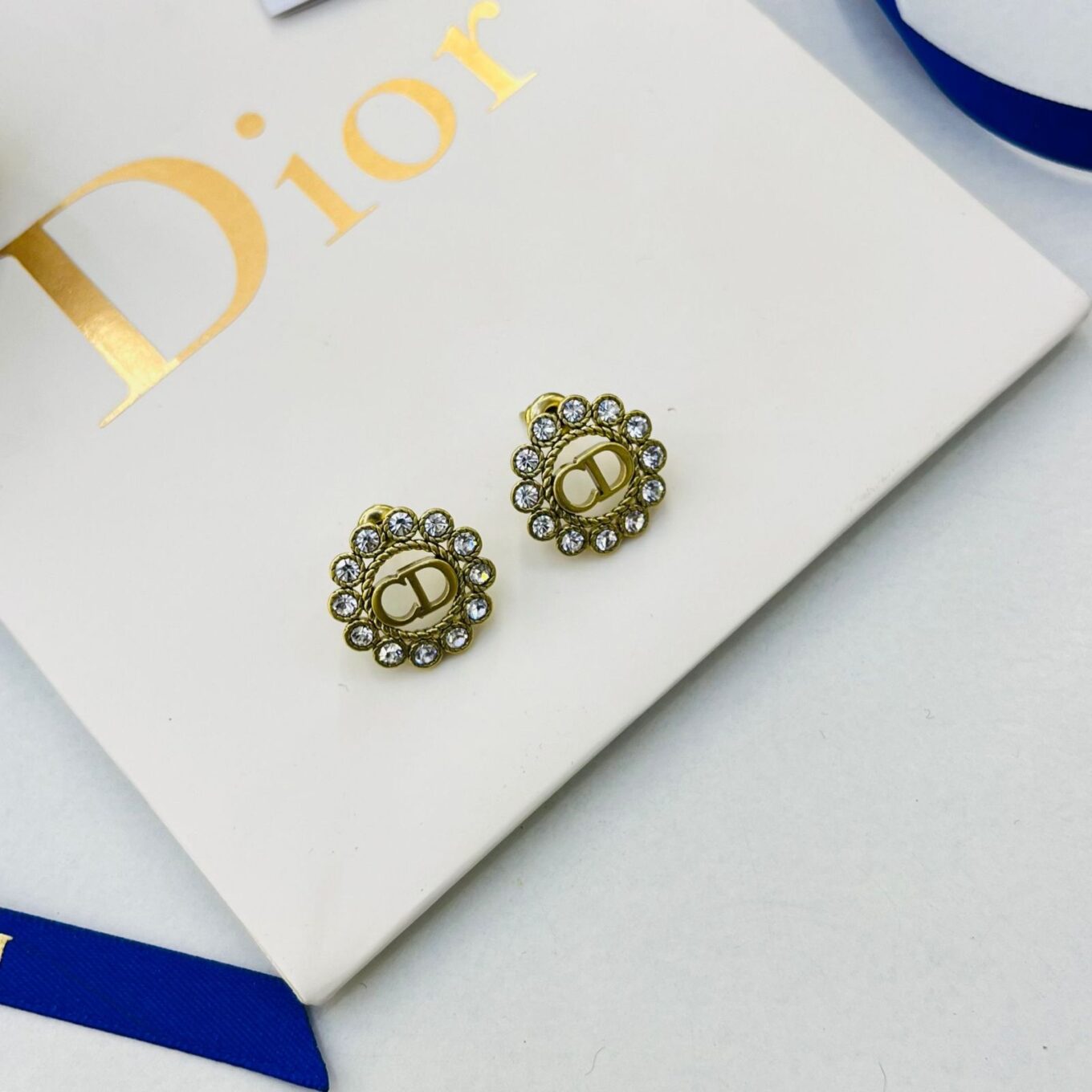 Christian Dior CD Round Studded Earring