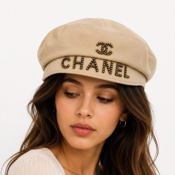 Chanel Logo Khaki Ladies Cap