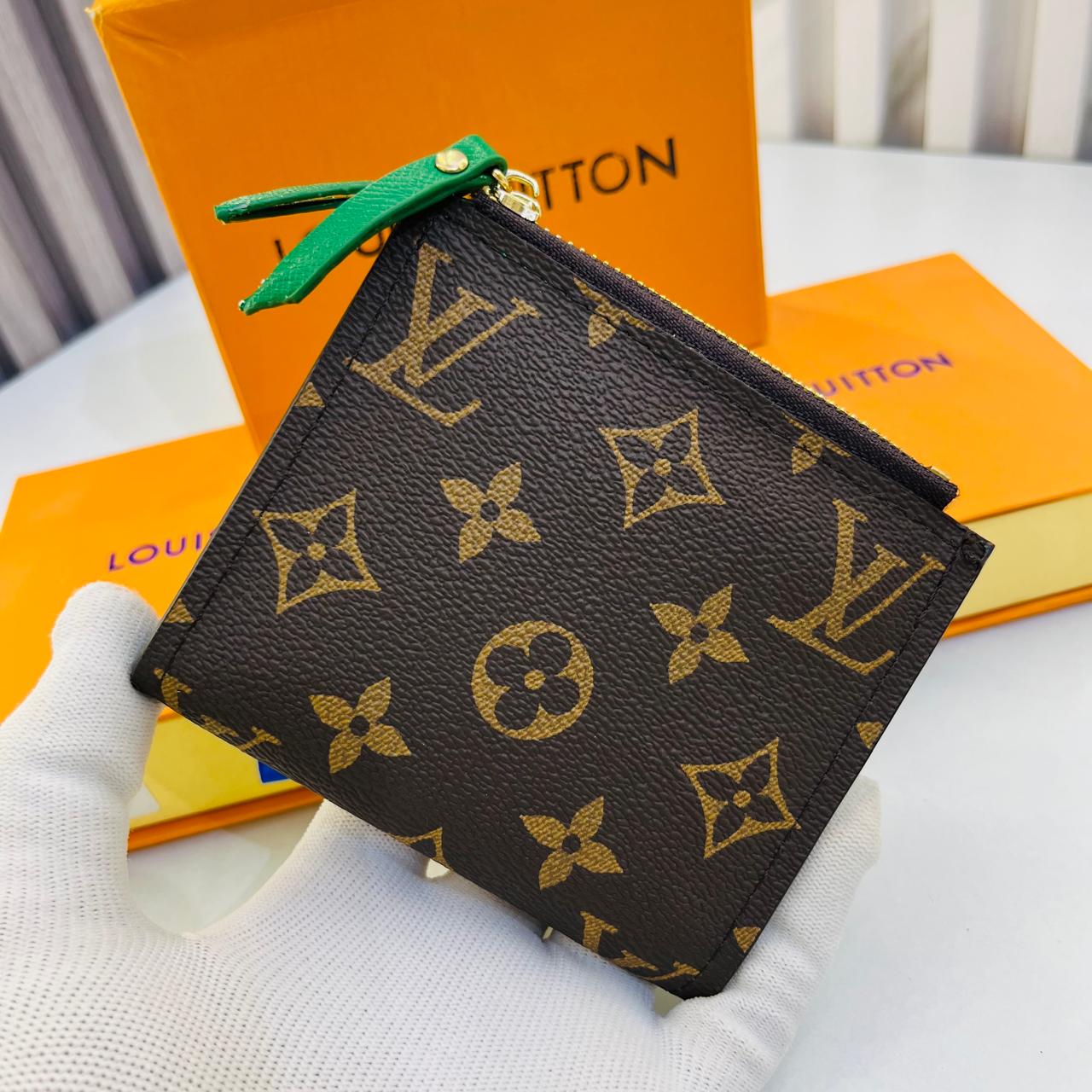 Louis Vuitton Half Fold Green Inside Unisex Wallet