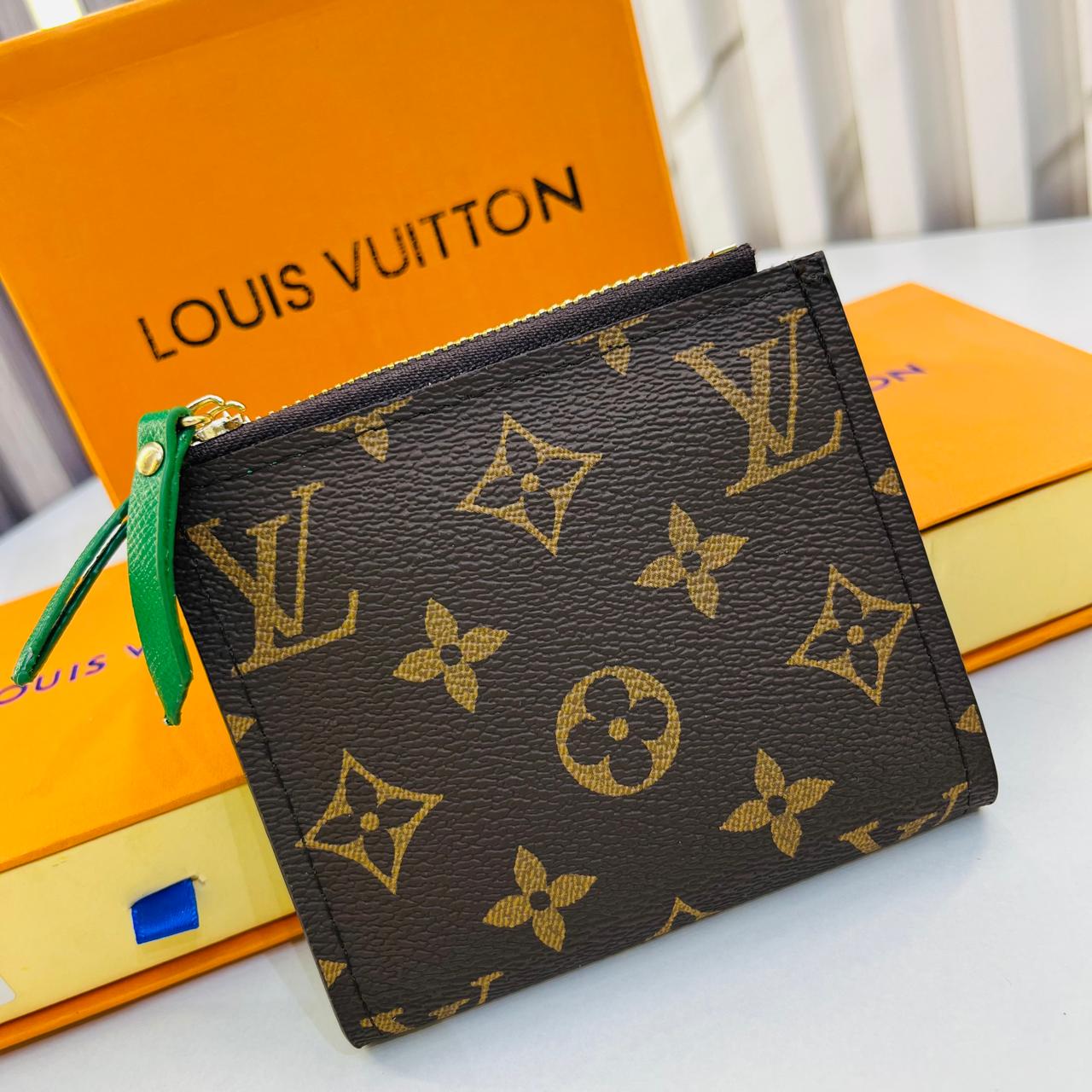 Louis Vuitton Half Fold Green Inside Unisex Wallet