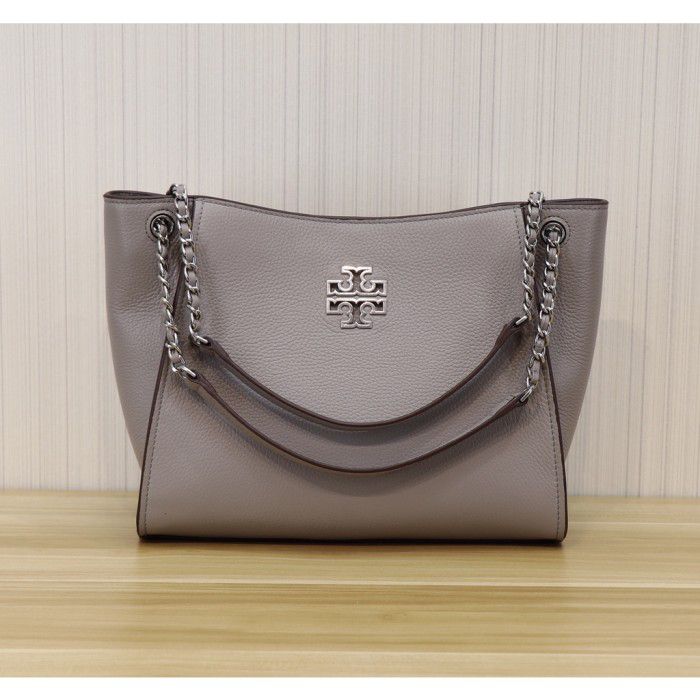 Tory Burch Britten Grey Tote Bag