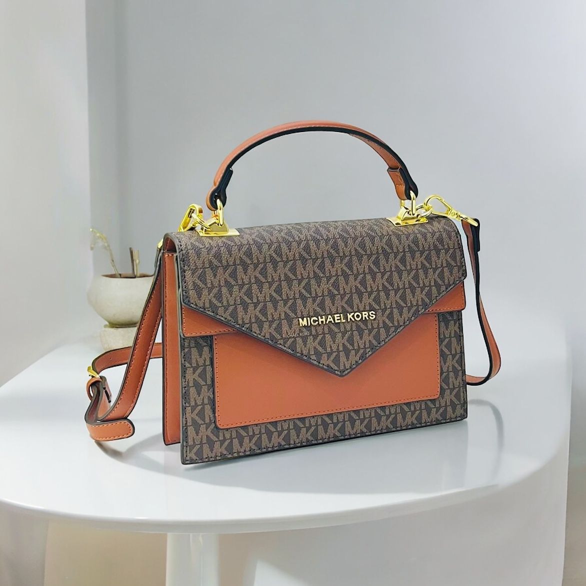 Michael Kors Coffee Brown Envelope Bag