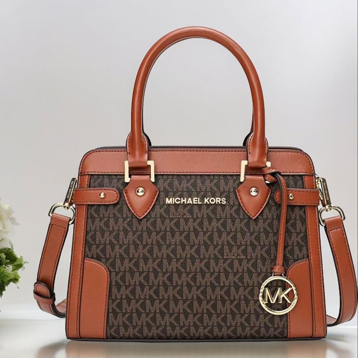 Michael Kors Rowan Coffee Satchel Handbag