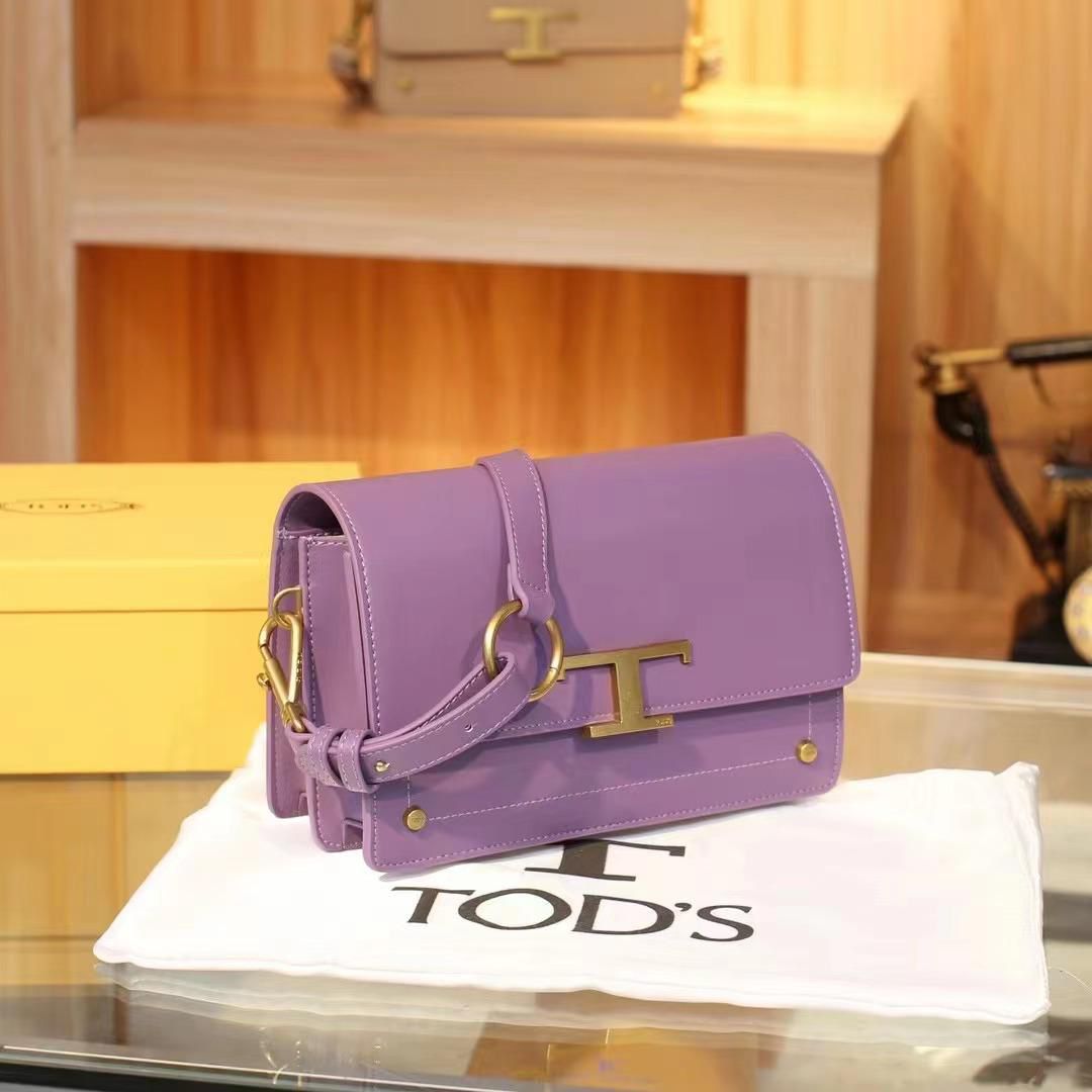 Tods T - Timeless Purple Shoulder Bag (With Box)