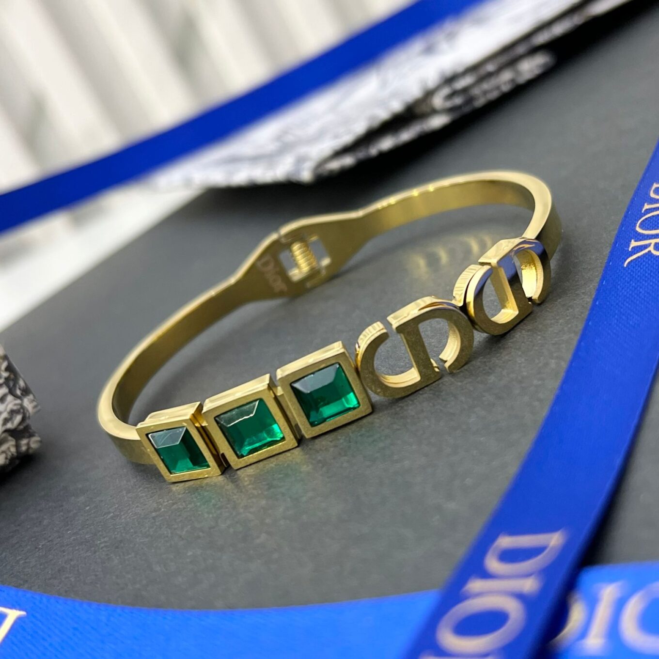 Christian Dior Golden Bezzel Bracelet