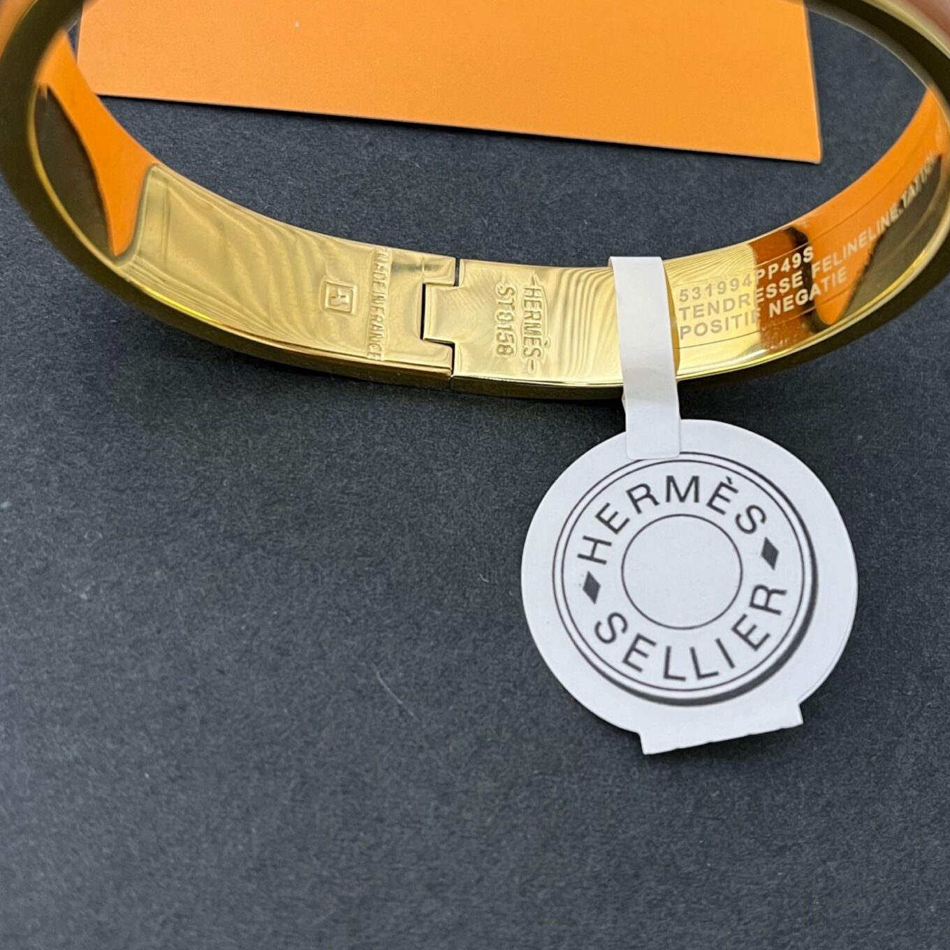 Hermes Khaki Clic H Bracelet