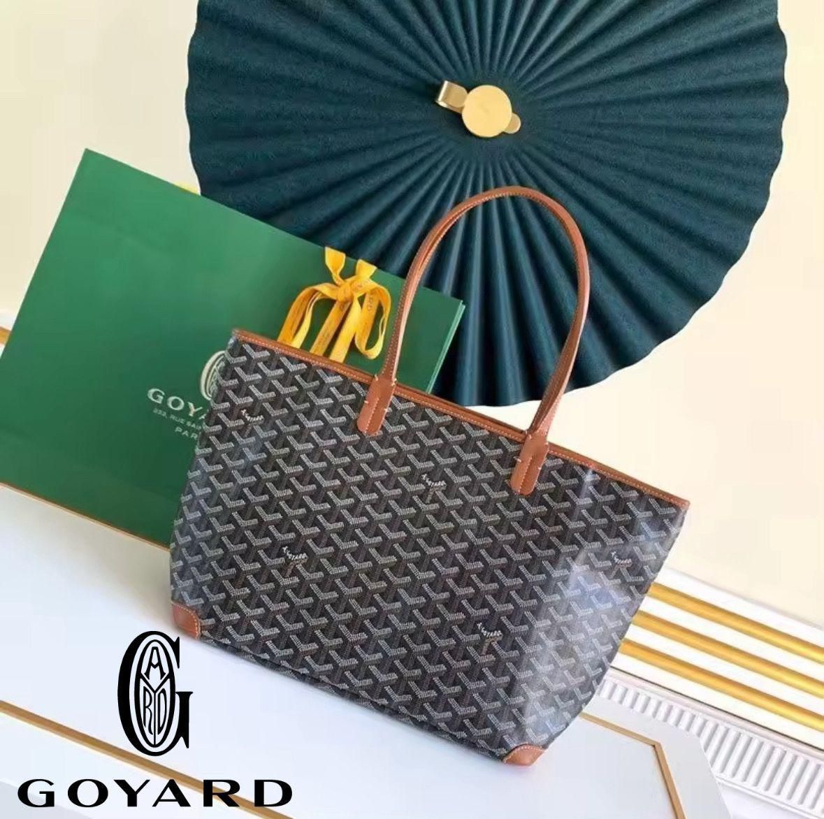 Goyard Coffee Brown Neverfull Tote