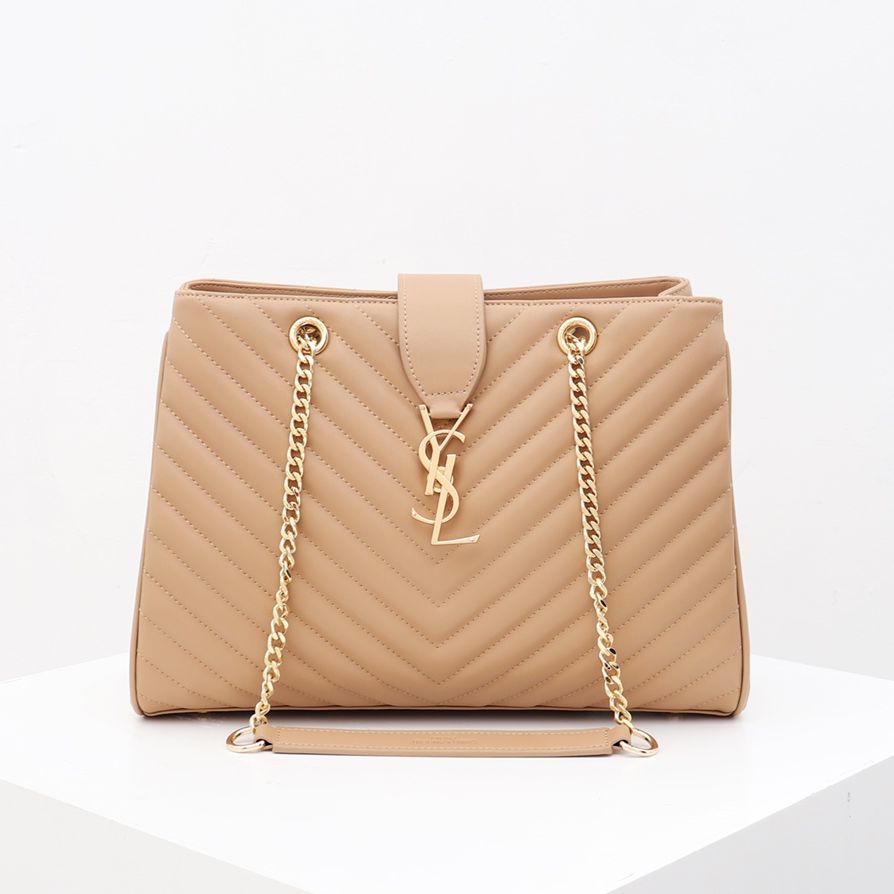 Ysl Matelasse Apricot Shoulder Bag