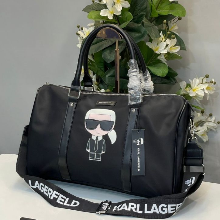 Karl Lagerfeld Black Duffle Bag