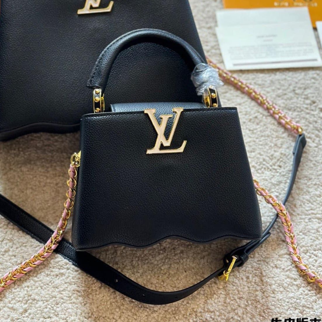 WhatsApp Image 2024-07-26 at 1.24.05 AM Louis Vuitton Black Wave Capucine Handbag Premium Quality (With Box)