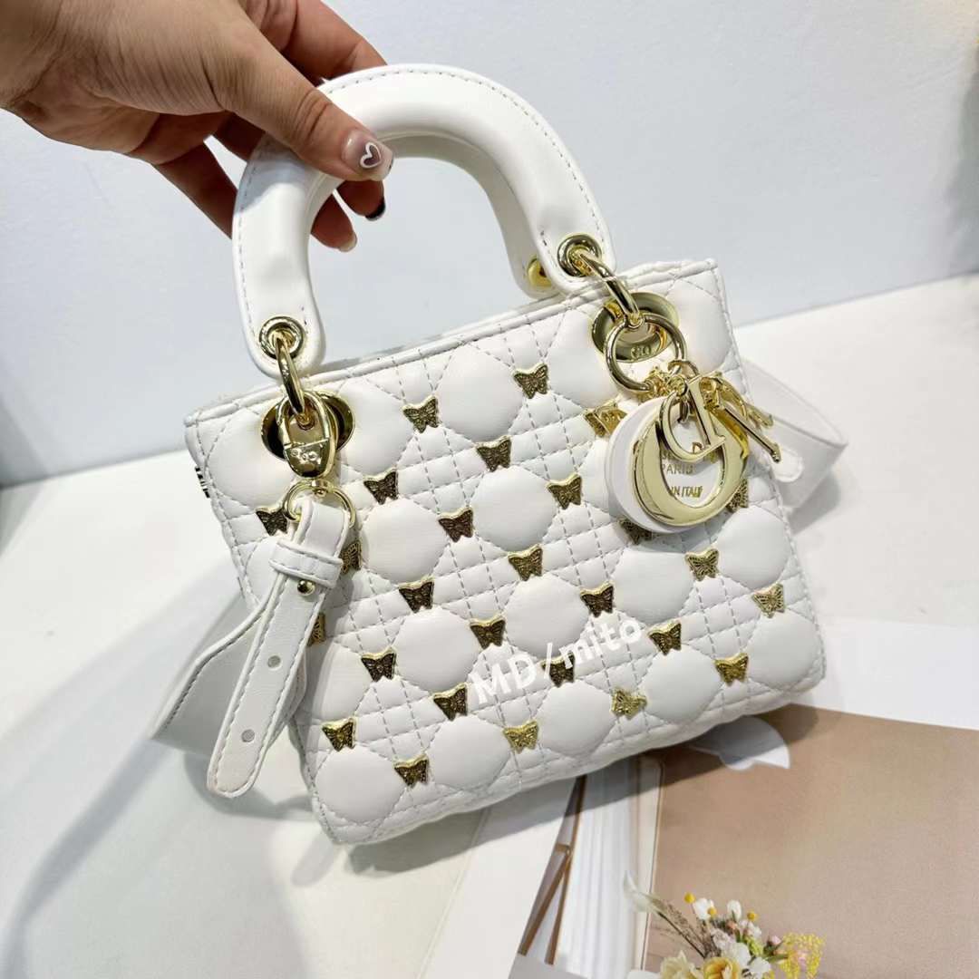 WhatsApp Image 2024-07-26 at 1.37.45 AM Christian Dior White My ABCDior Lady Dior Handbag (With Box)