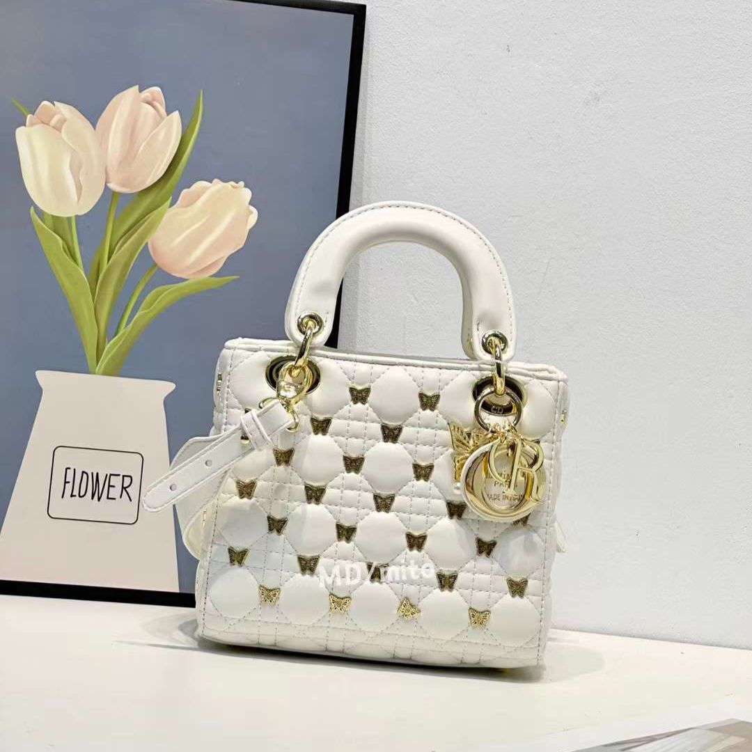WhatsApp Image 2024-07-26 at 1.37.56 AM Christian Dior White My ABCDior Lady Dior Handbag (With Box)