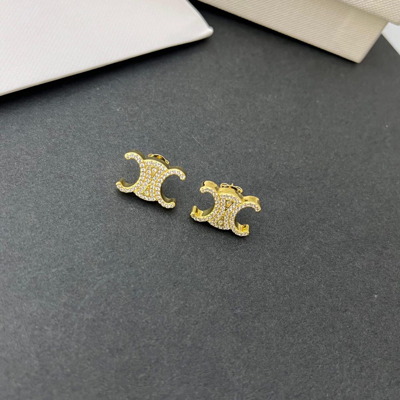 Celine Golden Studded Earring
