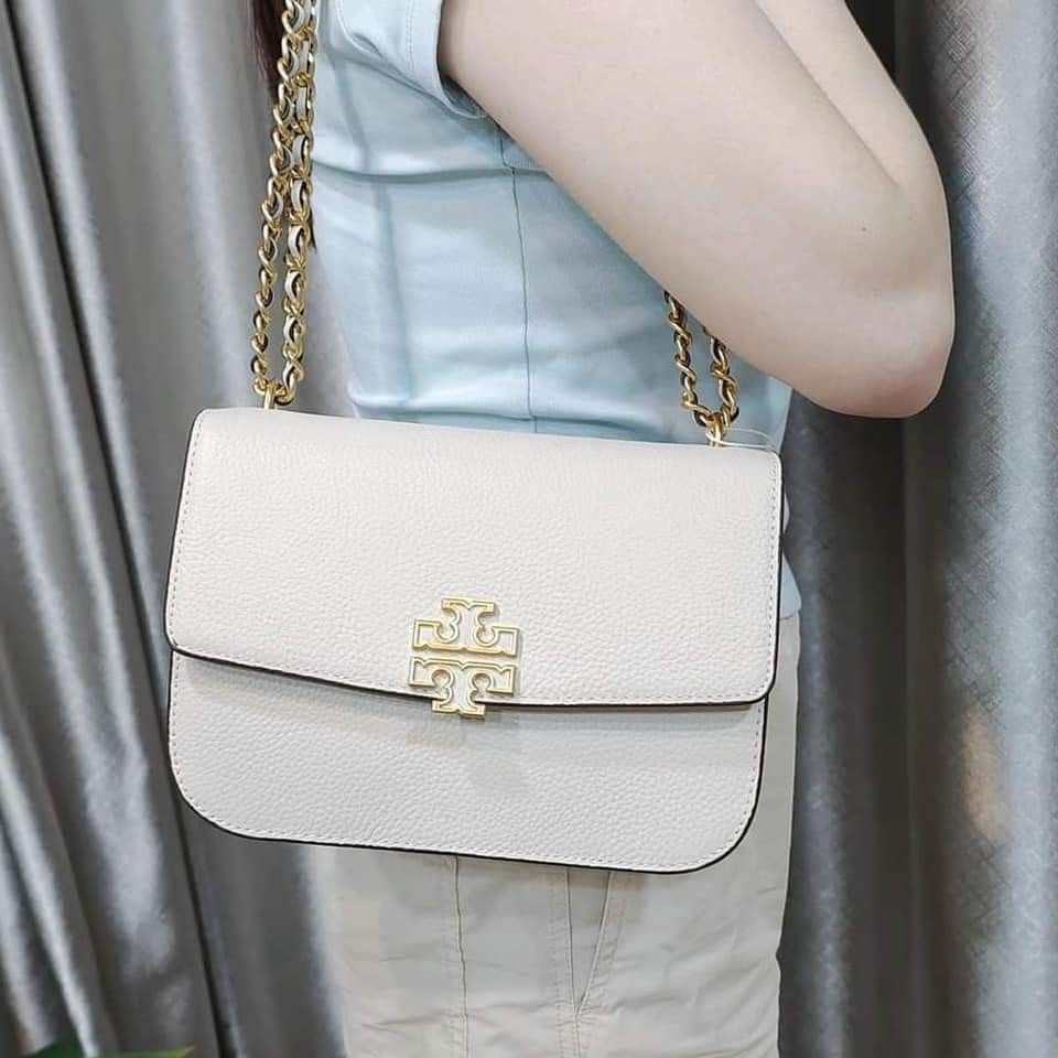 Tory Burch Britten Small White Silng Bag (With Box)