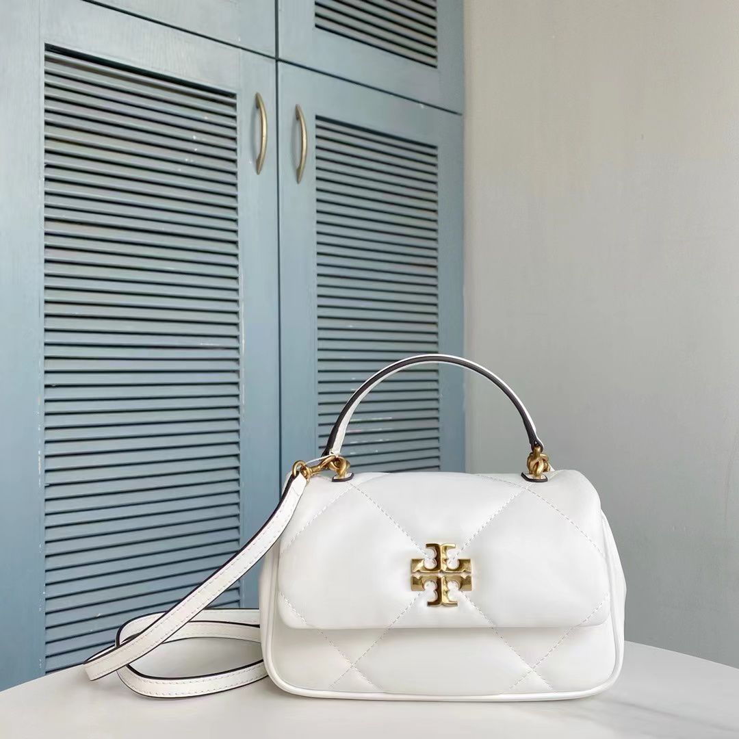 WhatsApp Image 2024-07-26 at 2.16.35 AM Tory Burch Kira Chevron White Top Handle Handbag (With Box)
