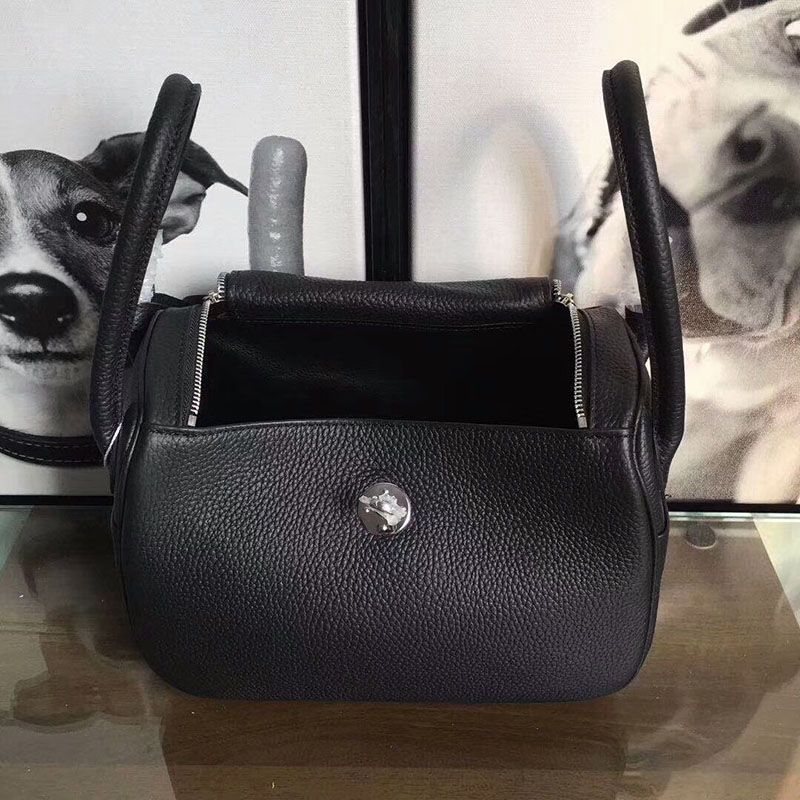 Hermes Lindy Mini Black Premium Handbag (With Box)