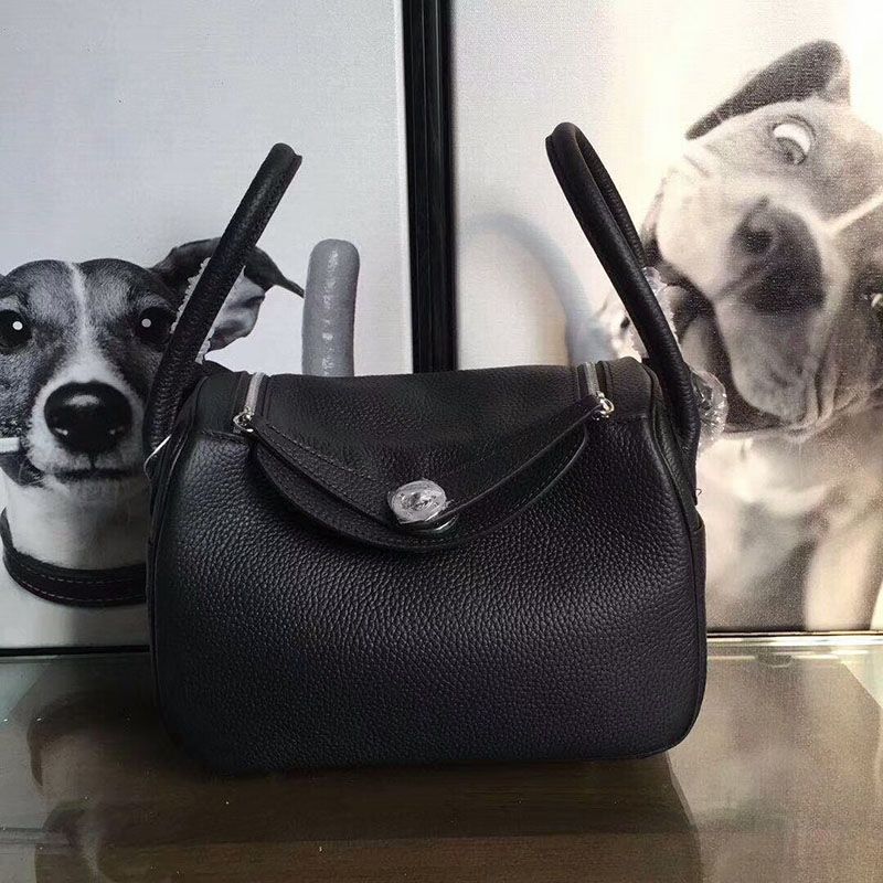 Hermes Lindy Mini Black Premium Handbag (With Box)