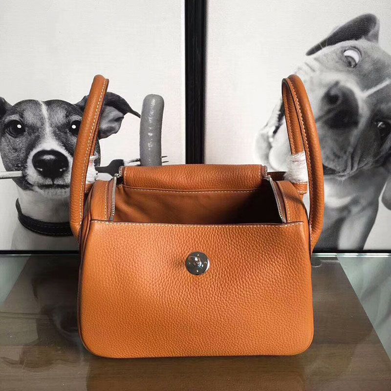 Hermes Lindy Mini Tan Premium Handbag (With Box)
