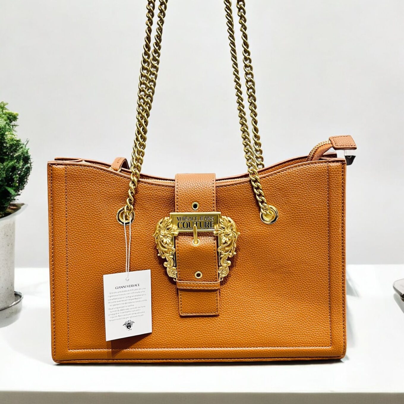 Versace Couture Brown Large Shoulder Bag