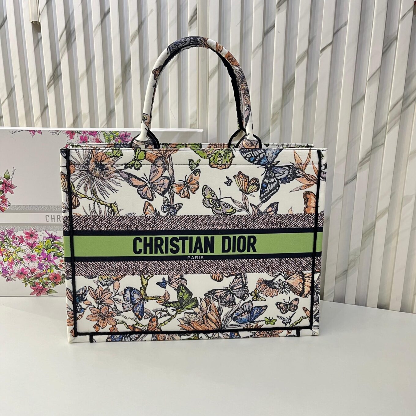 Dior Butterfly Medium Book Tote (With Box)