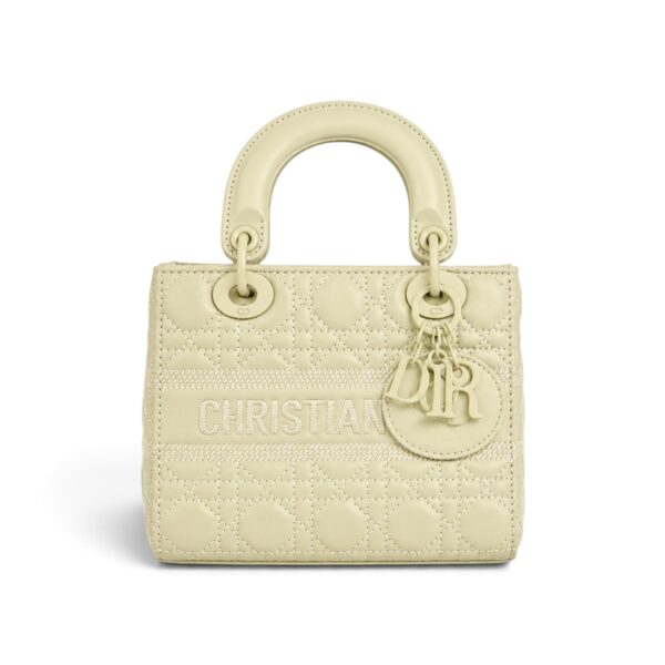 Dior Off White Matte Lady Dior Handbag (With Box)
