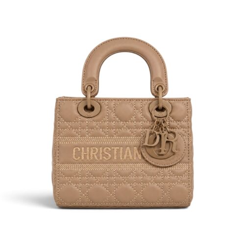 Dior Off Khaki Matte Lady Dior Handbag (With Box)
