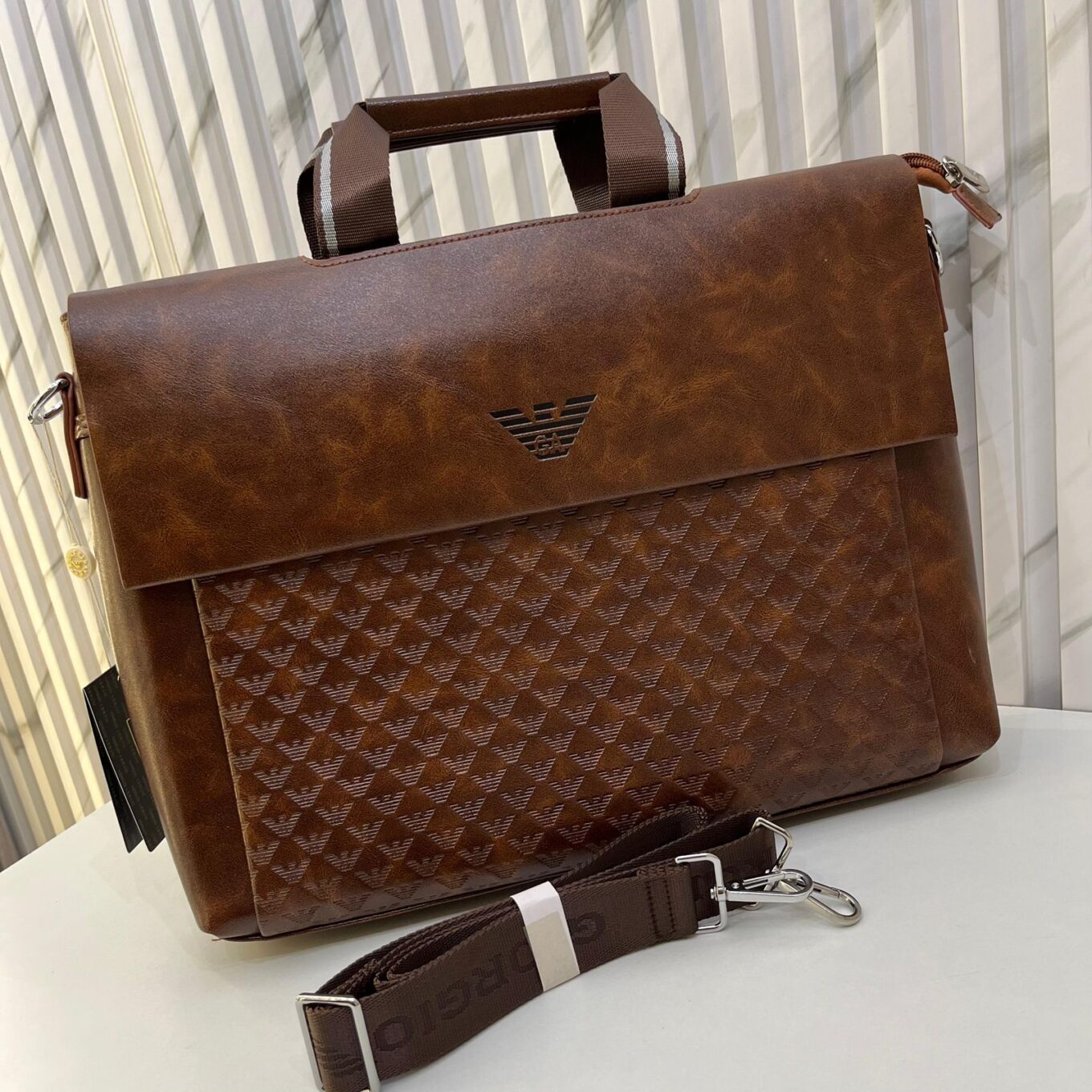 Armani Brown Laptop Bag