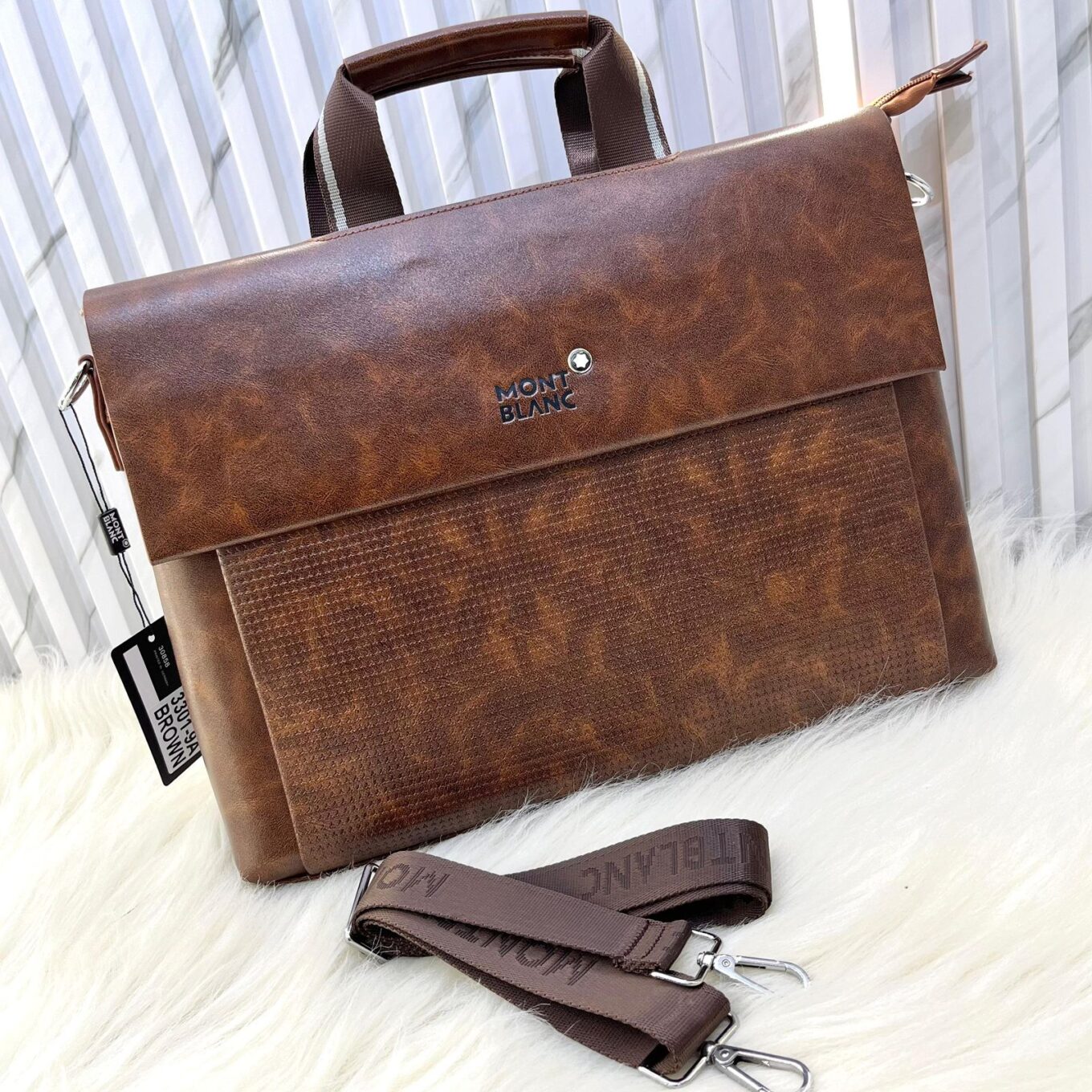 Montblanc Brown Laptop Bag