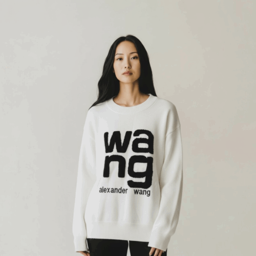 Photoroom_20251128_192704 Alexander Wang White Knitted Full Sleeve Warm Pullover