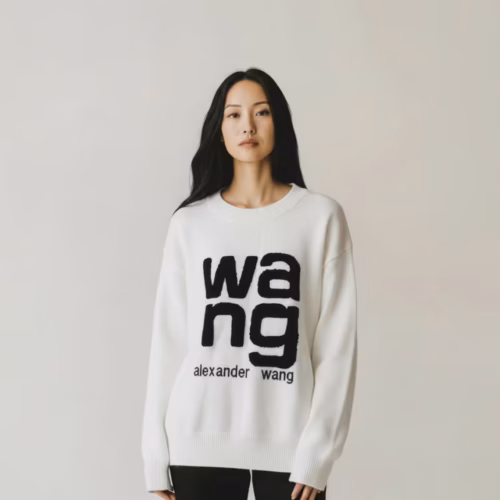 Photoroom_20251128_192704 Alexander Wang White Knitted Full Sleeve Warm Pullover