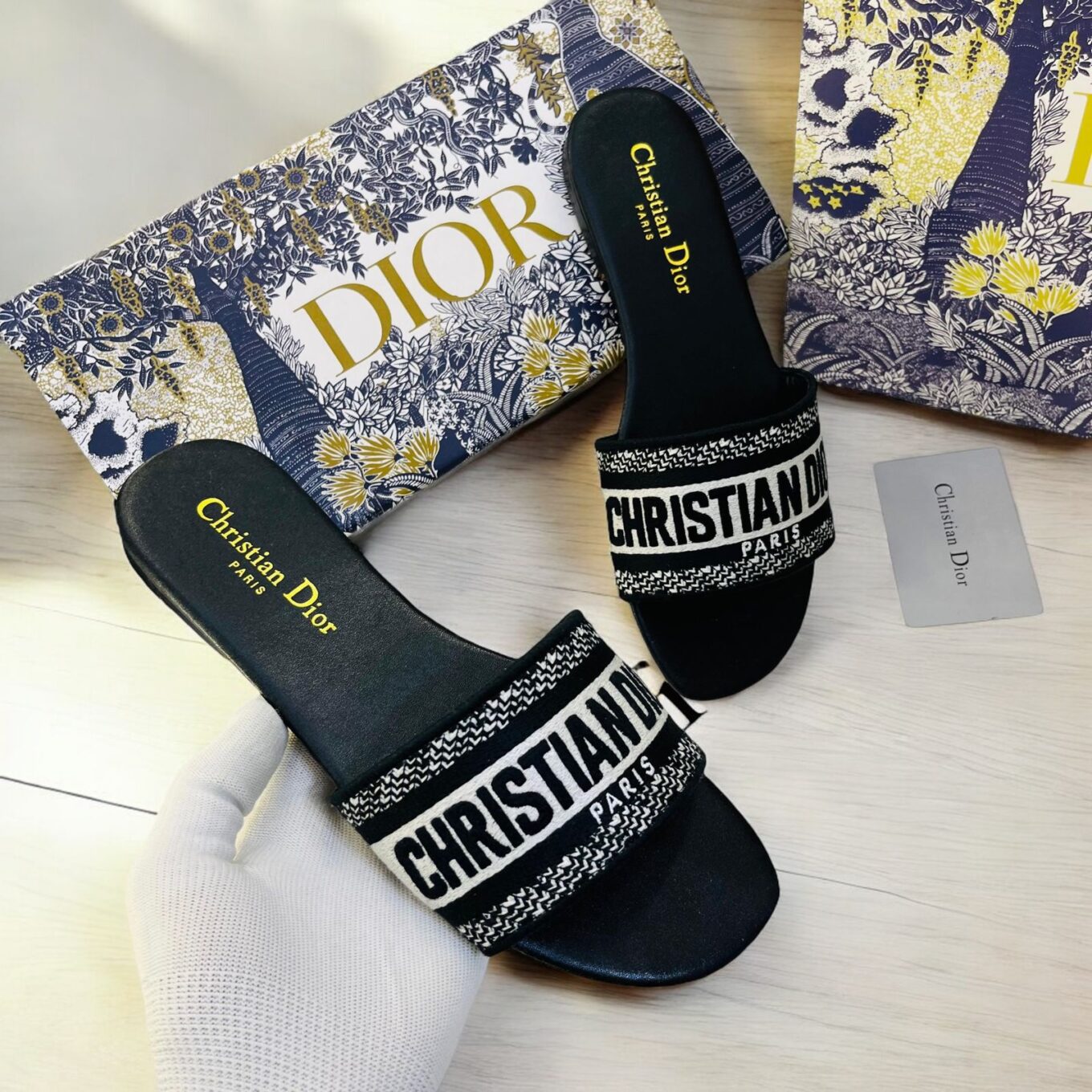 Christian Dior Black Dway Slide