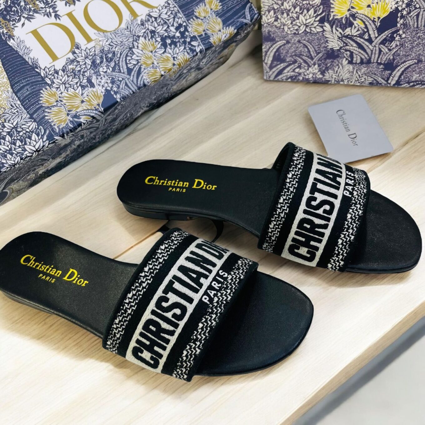Christian Dior Black Dway Slide